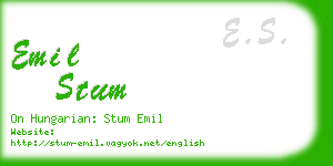 emil stum business card